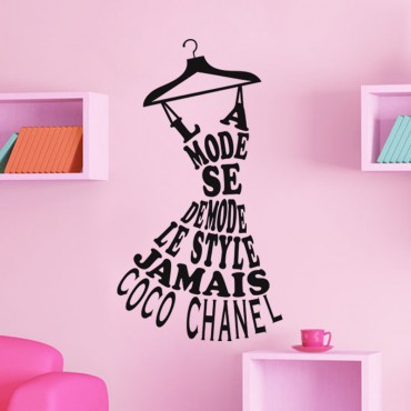 Sticker le style jamais - Coco Chanel - stickers citations & stickers muraux - fanastick.com
