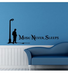 Sticker Music Never Sleeps