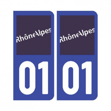 Sticker plaque Ain 01 - Pack de 2 - auvergne-rhônes-alpes & stickers muraux - fanastick.com