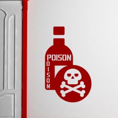  Sticker Bouteille de poison