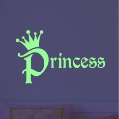  Sticker phosphorescent princesse