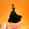 Sticker Femme avec une jolie robe - stickers princesse & stickers enfant - fanastick.com