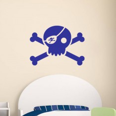  Sticker Tête de mort pirate