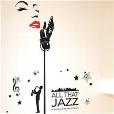Sticker Chanteur de Jazz