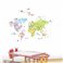Sticker carte du monde pour enfants + 30 Swarovski Elements - stickers swarovski® elements & stickers muraux - fanastick.com