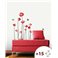 Sticker Fleurs coquelicots rouges +15 cristaux Swarovski - stickers swarovski® elements & stickers muraux - fanastick.com