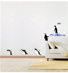 Sticker famille de Pingouins