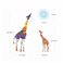 Sticker girafes et étoiles - stickers animaux & stickers muraux - fanastick.com