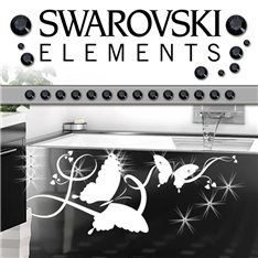 Sticker 15 Cristaux adhésifs 3mm SWAROVSKI® ELEMENTS - noir