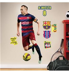 Sticker FC Barcelone - Iniesta 120cm®