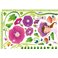 Sticker toise fleurs violettes et champignons - stickers toise & stickers enfant - fanastick.com