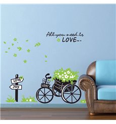 Sticker Love et vélo