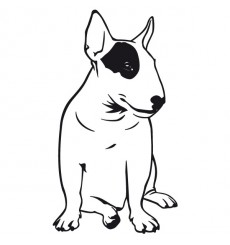 Sticker Bull terrier