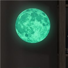  Sticker Lune phosphorescente 30cm