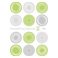 Sticker cercles modernes verts et gris - stickers design & stickers muraux - fanastick.com
