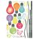 Sticker ampoules multicolores et papillons - stickers salon & stickers muraux - fanastick.com