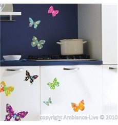 Sticker papillons multicolores 2