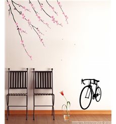 Sticker fleurs et vélo