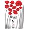 Sticker Fleurs coquelicots rouges - stickers fleurs & stickers muraux - fanastick.com