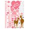 Sticker Coeurs roses et cerfs - stickers amour & stickers muraux - fanastick.com