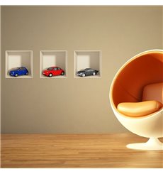 Sticker effet 3D voitures