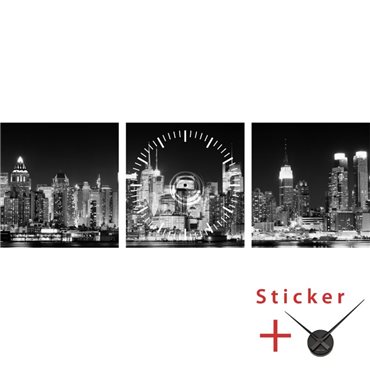 Sticker horloge Vue sur New York - stickers horloge & stickers muraux - fanastick.com