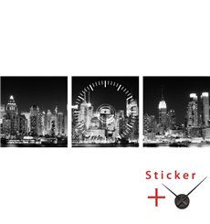 Sticker horloge Vue sur New York