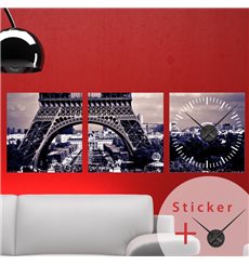 Sticker  horloge Tour eiffel, ville de Paris