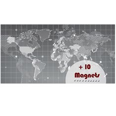  Sticker magnétique carte du monde design