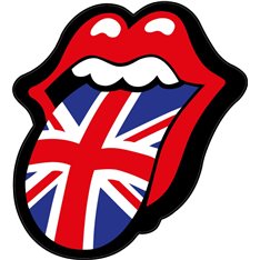  Sticker Langue Rock n Roll Union Jack
