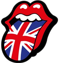 Sticker Langue Rock n Roll Union Jack