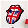Sticker Langue Rock n Roll Union Jack - stickers london & stickers muraux - fanastick.com