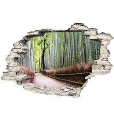 Sticker Trompe l'œil Forêt de bambou