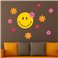 Sticker smiley avec petites fleurs - import2503 & stickers muraux - fanastick.com