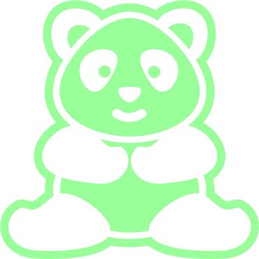 Sticker phosphorescent panda - stickers phosphorescent & stickers muraux - fanastick.com