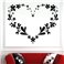 Sticker Coeur en contour de feuilles - stickers amour & stickers muraux - fanastick.com