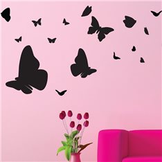  Sticker nuée de papillons