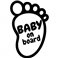 Sticker Bébé à bord empreinte - stickers bébé à bord & stickers muraux - fanastick.com
