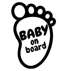 Sticker Bébé à bord empreinte