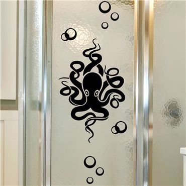 Sticker Poulpe profonde - stickers salle de bain & stickers muraux - fanastick.com