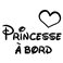 Sticker Princesse à bord - stickers bébé à bord & stickers muraux - fanastick.com