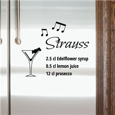  Sticker déco cocktail Strauss