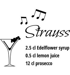 Sticker déco cocktail Strauss