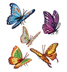 Sticker Papillons colorés