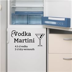  Sticker déco cocktail Vodka Martini
