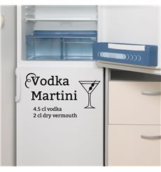 Sticker déco cocktail Vodka Martini