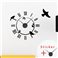 Sticker horloge avec des oiseaux - stickers horloge & stickers muraux - fanastick.com