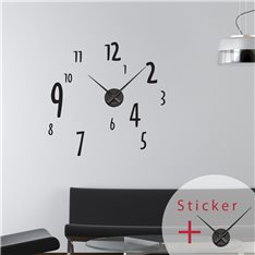  Sticker horloge avec chiffres