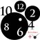 Sticker horloge avec numéros dans les cercles - stickers horloge & stickers muraux - fanastick.com
