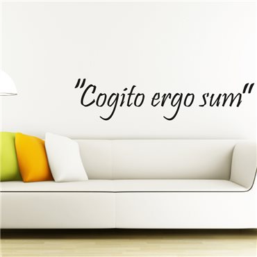 Sticker Cogito ergo sum - stickers citations & stickers muraux - fanastick.com